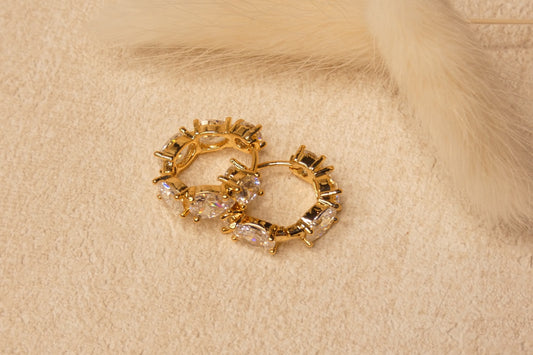 Drop Hoops Diamond