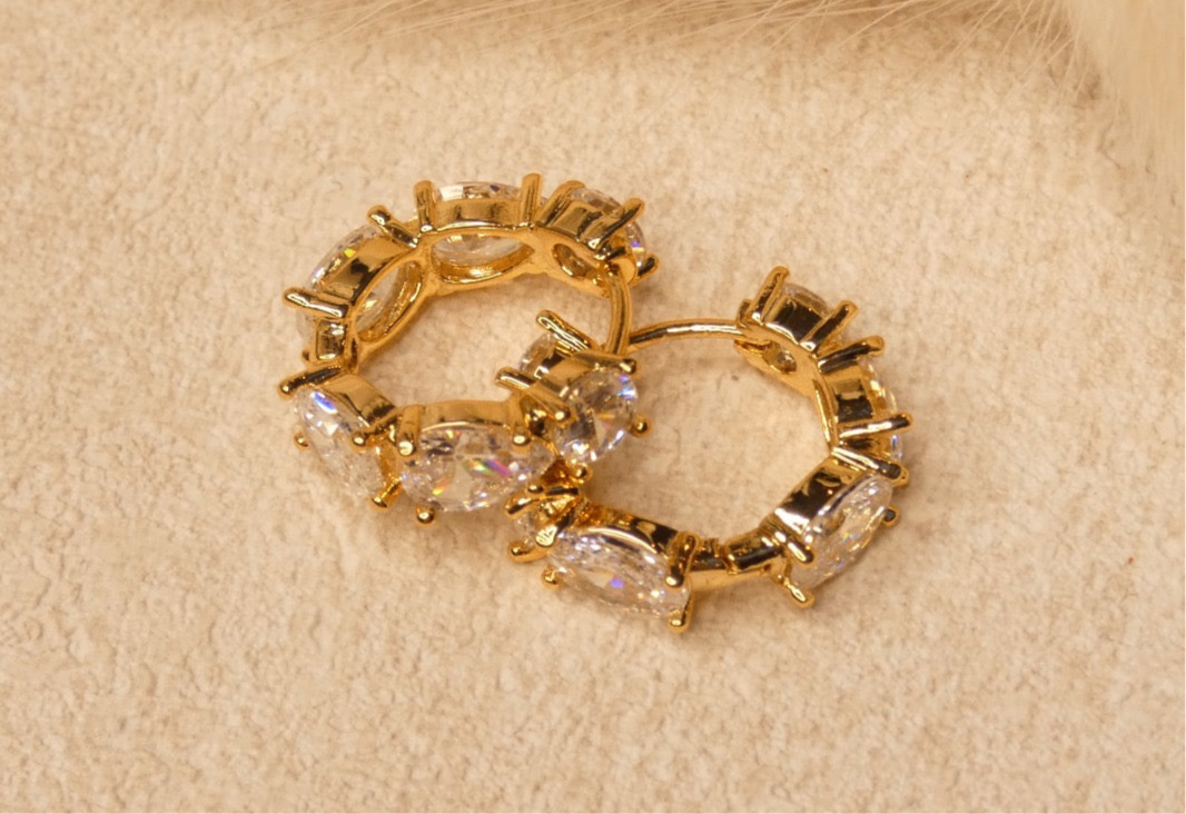 Drop Hoops Diamond