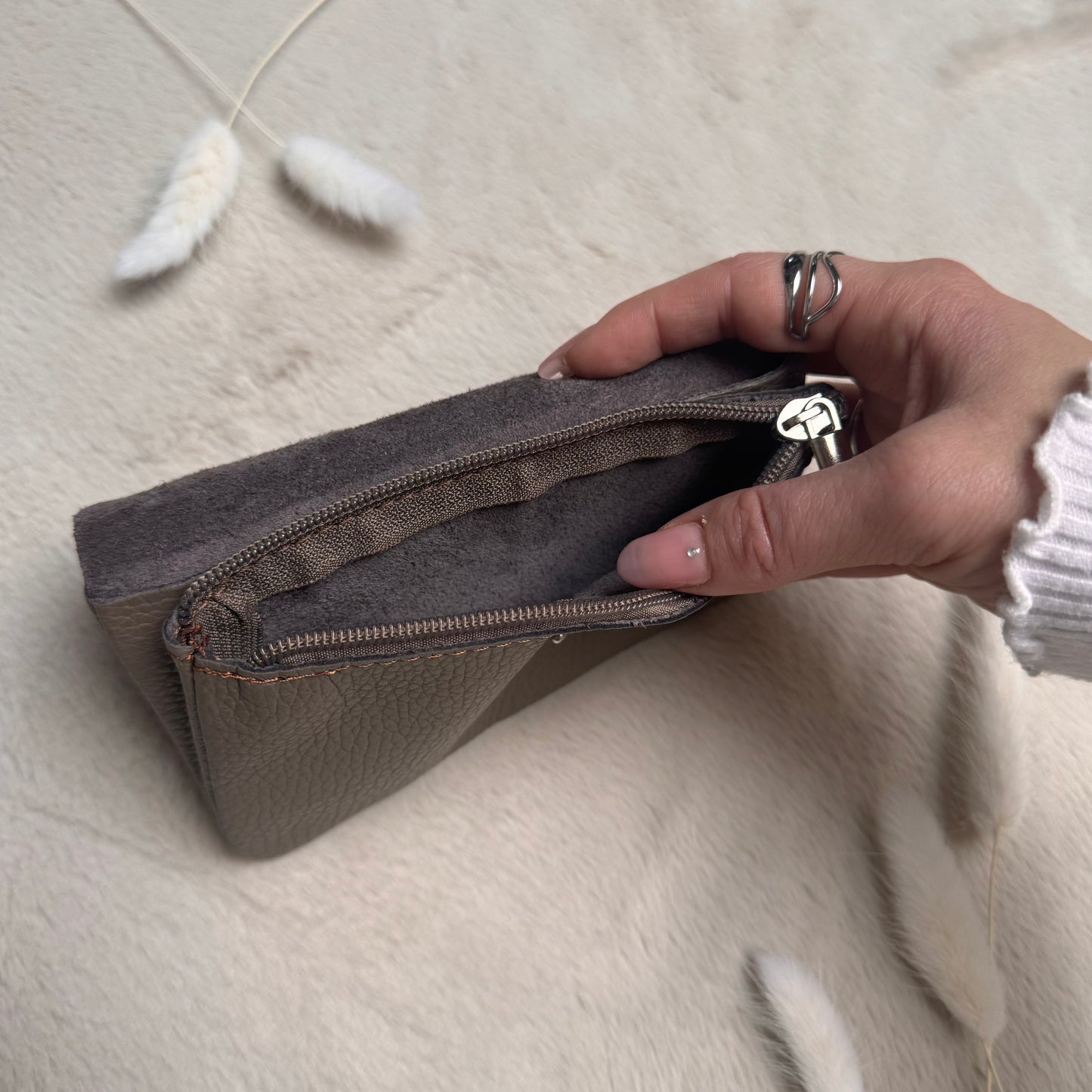 Classic Leder Portemonnaie Schwarz
