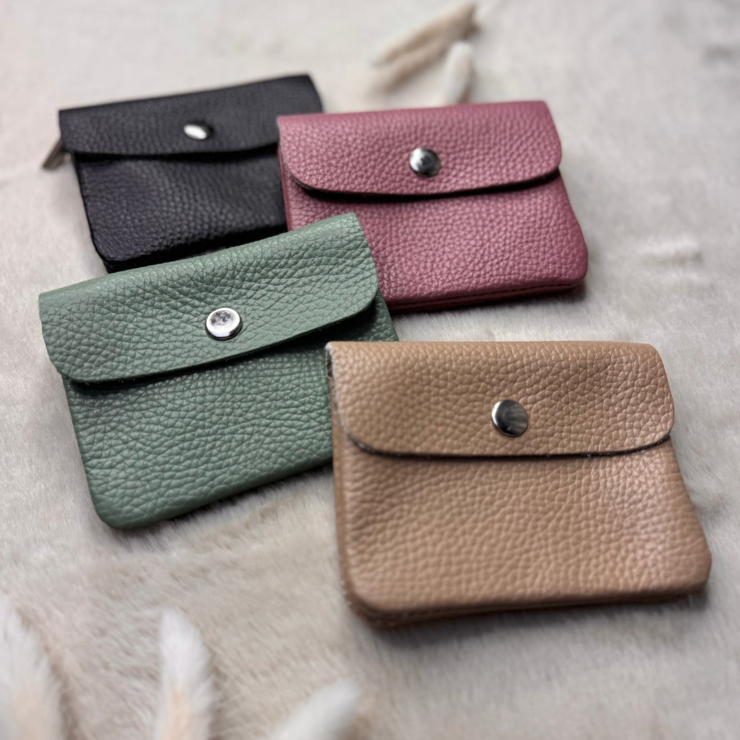 Mini Classic Leder Portemonnaie Beige