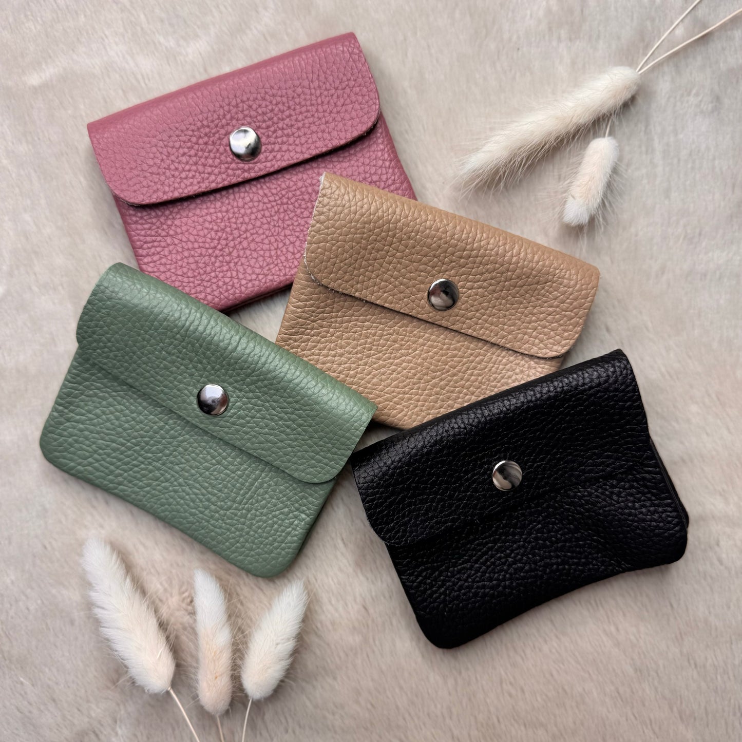Mini Classic Leder Portemonnaie Beige