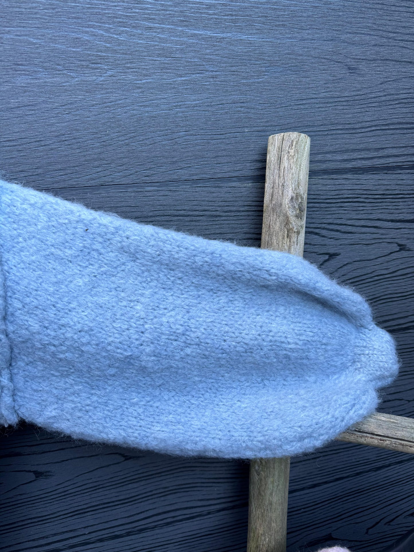 Oversized Strickjacke mit Goldknöpfen Blau