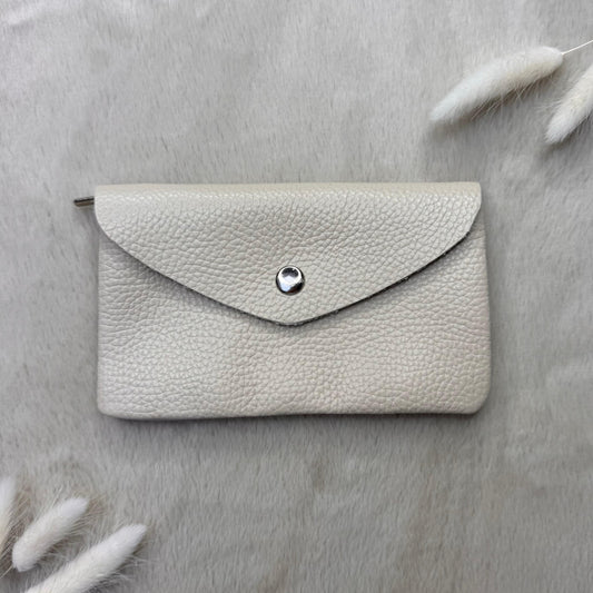 Classic Leder Portemonnaie Creme