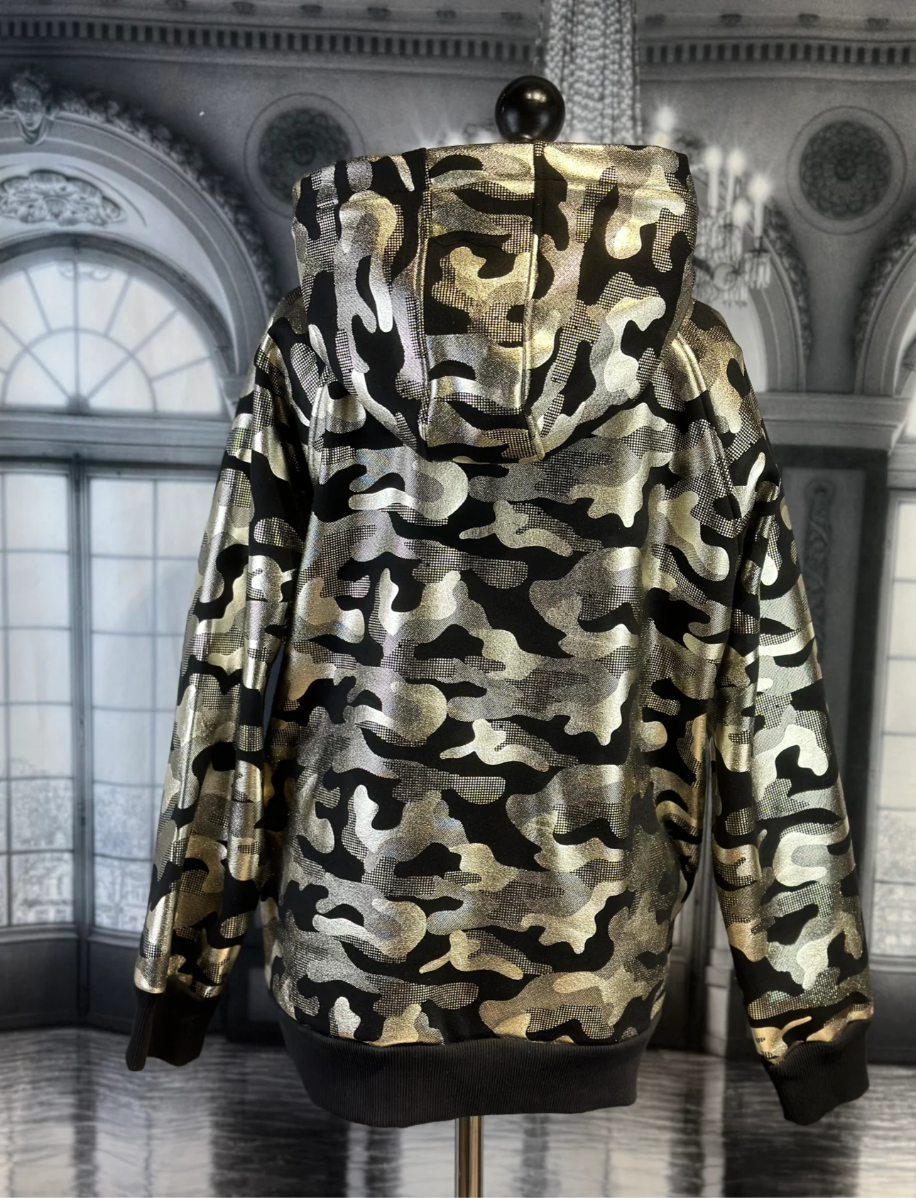 Hoddie Jacke Tarn Gold Print